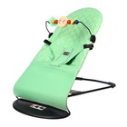 Шезлонг детский, кресло - качалка с игрушками для новорождённых «Крошка Я», зелёный - Фото 6