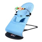 Шезлонг детский, кресло - качалка с игрушками для новорождённых «Крошка Я», цвет голубой - Фото 6
