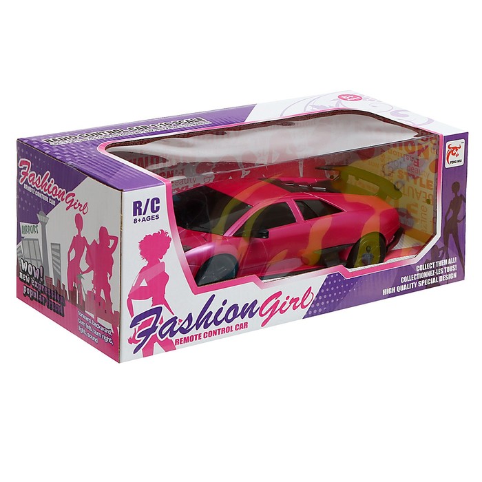 Машина радиоуправляемая «Модная девчонка», 1:16, работает от аккумулятора, цвет розовый - фото 1906517853