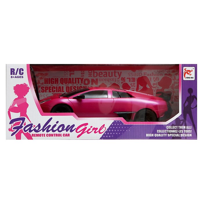 Машина радиоуправляемая «Модная девчонка», 1:16, работает от аккумулятора, цвет розовый - фото 1906517854