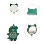 Часы настольные детские «Динозавр», подсветка, плавный ход, зеркало, расчёска, от батареек 2×АА - Фото 1