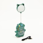 Часы настольные детские «Динозавр», подсветка, плавный ход, зеркало, расчёска, от батареек 2×АА - Фото 2