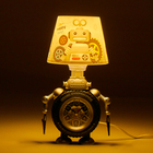 Часы с подсветкой "Робот" детские настольные, плавный ход, на батарейках АА - фото 8710773