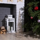 Светодиодная фигура «Конус золотистый» 17 × 60 × 17 см, металл, батарейки АААх3 (не в комплекте), свечение тёплое белое - фото 24131841