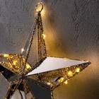 Светодиодная фигура «Звезда» 40 см, металл, батарейки ААх2 (не в комплекте), свечение тёплое белое - фото 8182126