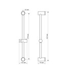 Душевая стойка ZEIN S08, с держателем для душевой лейки, графит - Фото 5