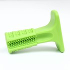 Игрушка для собак с отверстием для зубной пасты "Зубная щетка" 12,5 см, зелёная - Фото 4