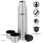 Термос Мастер К «Гильза», 1 л, с двумя кружками, сохраняет тепло 24 ч, нержавеющая сталь - Фото 2