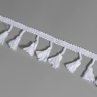 Тесьма декоративная «Бахрома», 45 мм, 10 ± 1 м, цвет белый - фото 8182157