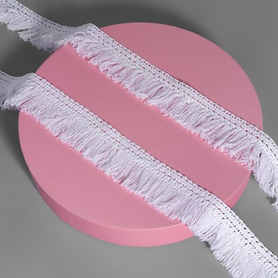 Тесьма декоративная «Бахрома», 35 мм, 10±1 м, белая