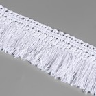 Тесьма декоративная «Бахрома», 35 мм, 10±1 м, белая - Фото 2