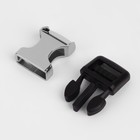 Фастекс 15 мм, нагрузка до 15 кг, металл, пластик, цвет серебряный, чёрный - Фото 2