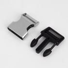 Фастекс 25 мм, нагрузка до 15 кг, металл, пластик, цвет серебряный, чёрный - Фото 2