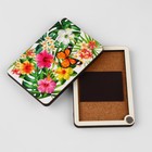 Игольница магнитная «Бабочка и цветы», 8 × 5,5 см - фото 23389584