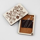Игольница магнитная «Швейные принадлежности», 8 × 5,5 см - фото 9615174