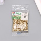 Стеклярус "Астра" 5 мм, 15гр, тёмно-золотой - фото 23457875