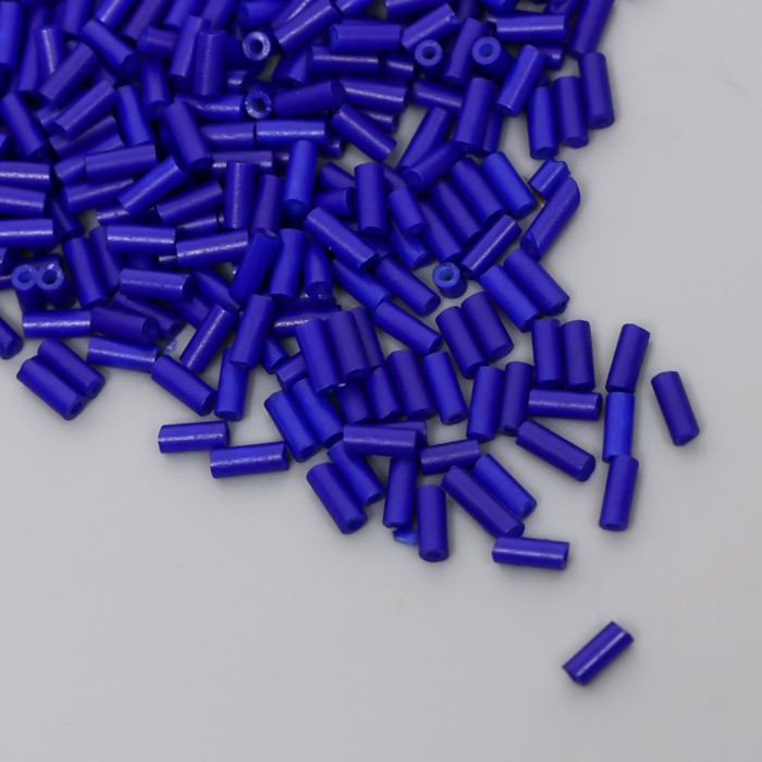 Стеклярус "Астра" 5 мм, 15 гр, синий - Фото 1