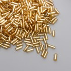 Стеклярус "Астра" 5 мм, 20 гр, золотистый - фото 11820048