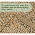 Экоковрик джутовый, размер 120х180 см, цвет коричневый - Фото 3