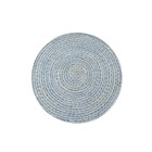 Экоковрик джутовый круглый, размер 60х60 см, цвет синий - Фото 1
