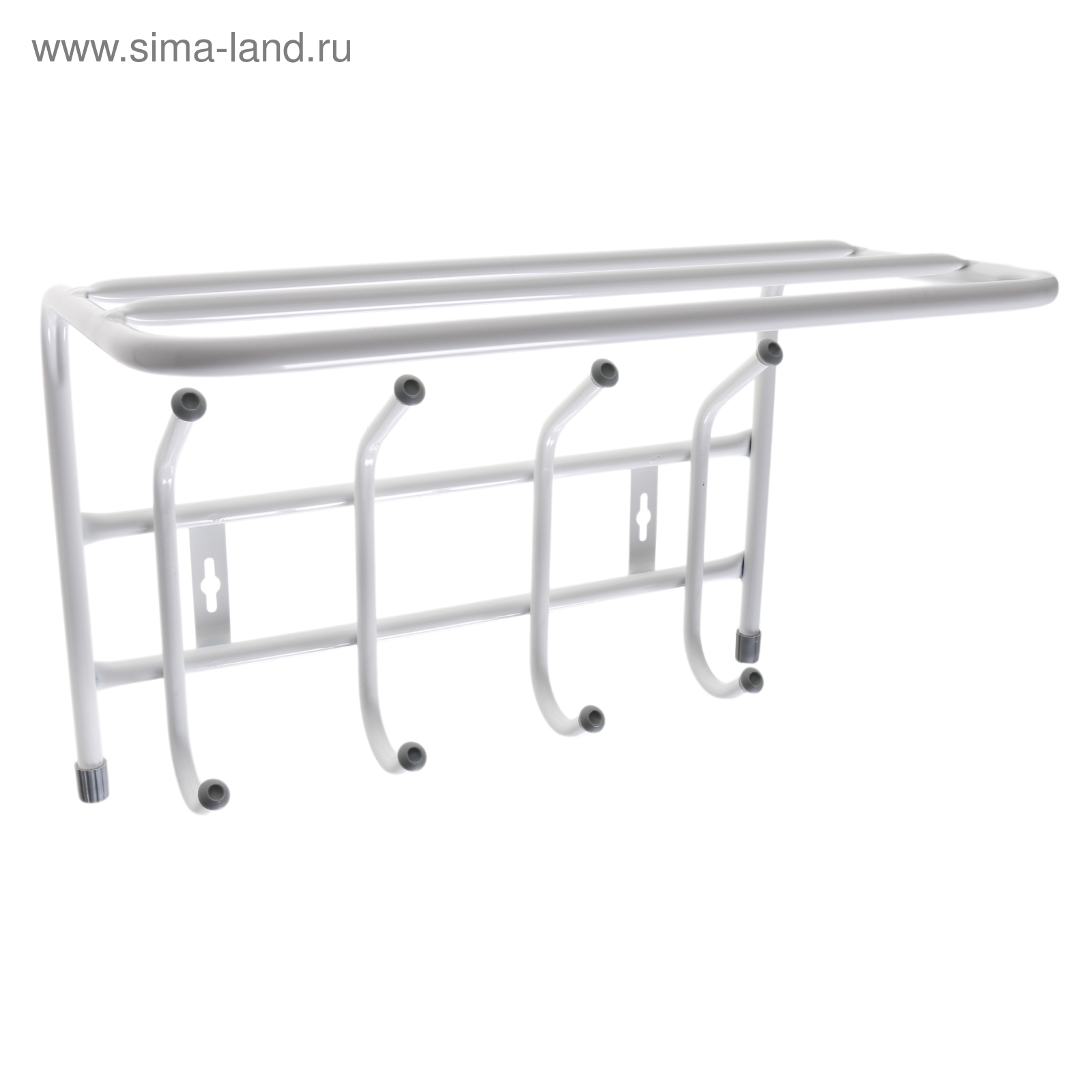 Вешалка настенная с полкой 40 см, цвет белый (1063068) - Купить по цене ...