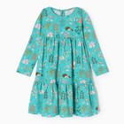 Платье для девочки, цвет бирюзовый, рост 116 см - фото 26437463