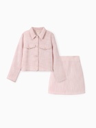 Комплект для девочки (жакет и юбка) MINAKU: PartyDress, розовый, рост 152 см - Фото 10