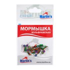 Мормышка вольфрам Marlin's Гвоздекубик, 2.5 мм, вес 0.7 г, зеленый, красный + бензин, 10 шт 9937825 - фото 2529204