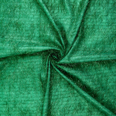 Лоскут с ворсом из фольги, цвет зелёный, 100 ×140см