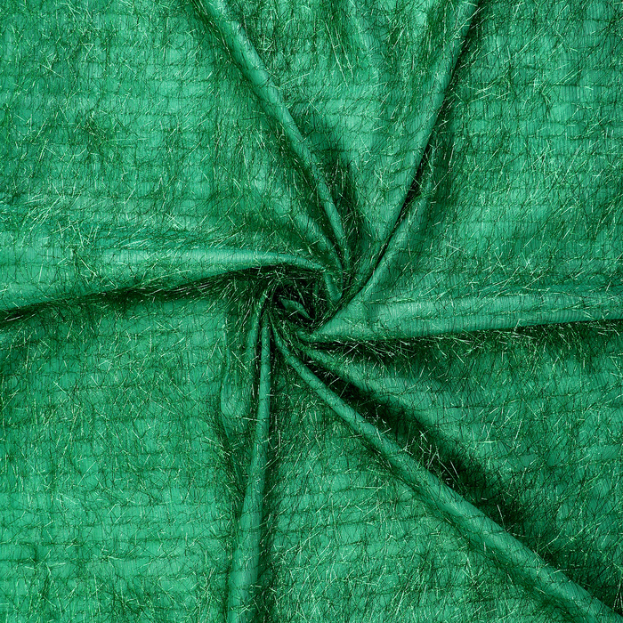 Лоскут с ворсом из фольги, цвет зеленый, 100*140см