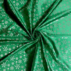 Лоскут Атлас, зелёный с серебрянными звёздами, 100 × 150 см - фото 8182286