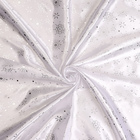 Лоскут Атлас, белый с серебрянными звёздами, 100 × 150 см - Фото 1