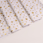 Лоскут Атлас, белый с золотыми звёздами, 100 × 150 см - фото 23383360