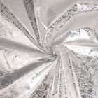 Лоскут Парча, белый с серебряными узорами, 50*50см - фото 11751427