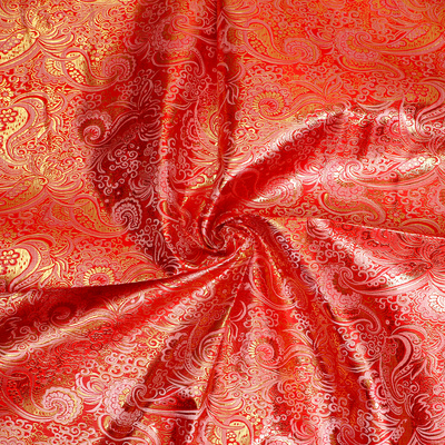 Лоскут «Парча», красный, 50 × 50 см