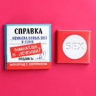 Молочный шоколад «Справка» на открытке со скретч-слоем, 5 г. 10100538 - фото 11780930