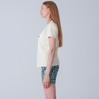 Комплект женский домашний (футболка/шорты), цвет морская волна, размер 42 - Фото 2
