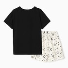 Комплект женский домашний (футболка/шорты), цвет чёрный/молочный, размер 42 - Фото 9