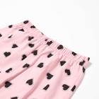Комплект женский домашний (футболка/шорты), цвет чёрный/розовый, размер 42 - Фото 8
