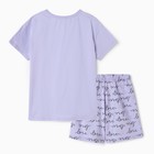 Комплект женский домашний (футболка/шорты), цвет сиреневый, размер 50 - Фото 9
