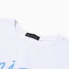 Комплект женский домашний (футболка/шорты), цвет белый/голубой, размер 42 - Фото 4