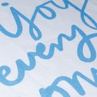 Комплект женский домашний (футболка/шорты), цвет белый/голубой, размер 48 - фото 23517379