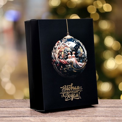 Коробка складная, крышка-дно, «Сказочный шар», софт тач, 21×15×7 см