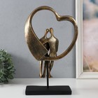 Фигурка полистоун «Двое в сердечке», под металл, 19.4×10.4×31.5 см - Фото 3