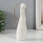 Сувенир керамика, металл "Девушка-ангел" белый 8х5х17 см - Фото 2