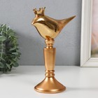 Сувенир полистоун "Птица в короне на подставке" золото 14,3х8х20 см - Фото 4