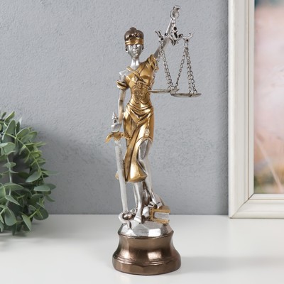 Сувенир полистоун "Богиня Фемида с весами правосудия" 8х8х27,7 см