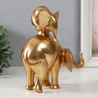 Сувенир полистоун "Слон со слонёнком на спине - пирамидка" золото 19х8,8х18,8 см - Фото 2