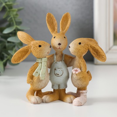 Фигурка полистоун «Зайчата: три друга», 11.5×5×11 см
