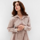 Рубашка женская удлиненная MINAKU: Casual Collection цвет серо-розовый, р-р 46 - Фото 3